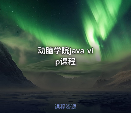 动脑学院java vip课程