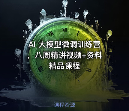AI 大模型微调训练营，八周精讲视频+资料 精品课程