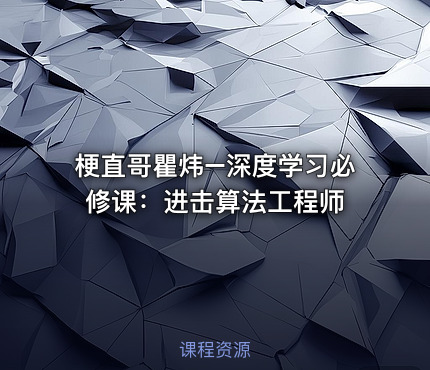 梗直哥瞿炜–深度学习必修课：进击算法工程师