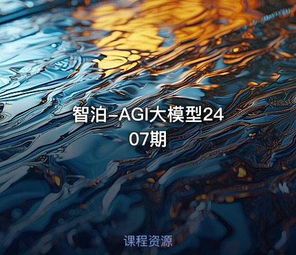 智泊-AGI大模型2407期
