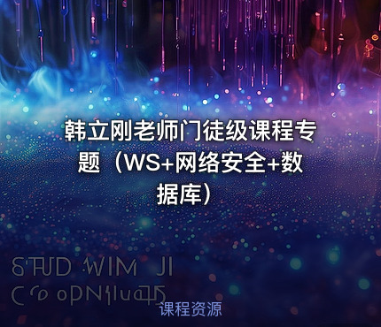 韩立刚老师门徒级课程专题（WS+网络安全+数据库）