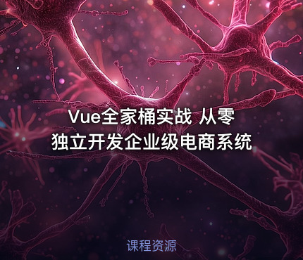 Vue全家桶实战 从零独立开发企业级电商系统