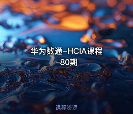 华为数通-HCIA课程-80期