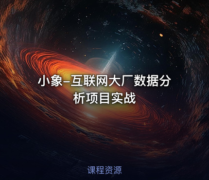 小象-互联网大厂数据分析项目实战