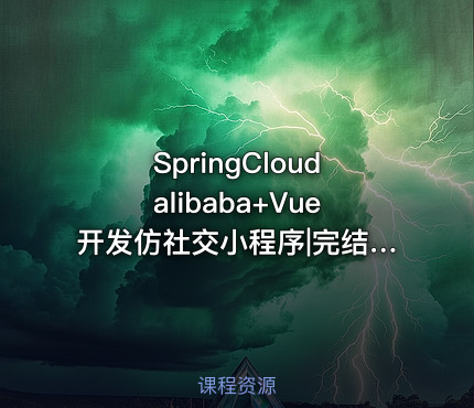 SpringCloudalibaba+Vue开发仿社交小程序|完结无密19章