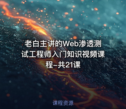 老白主讲的Web渗透测试工程师入门知识视频课程-共21课