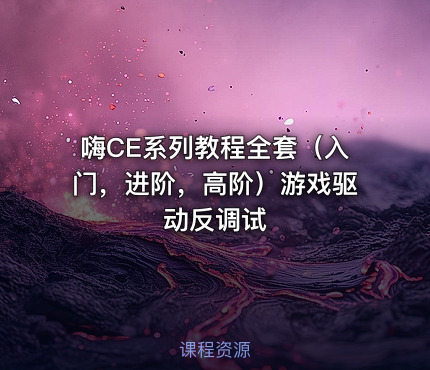嗨CE系列教程全套（入门，进阶，高阶）游戏驱动反调试
