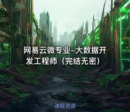 网易云微专业-大数据开发工程师（完结无密）