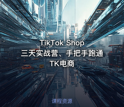 TikTok Shop三天实战营、手把手跑通TK电商