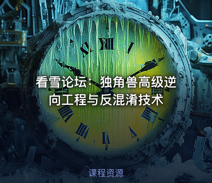 看雪论坛：独角兽高级逆向工程与反混淆技术