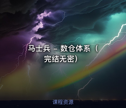 马士兵 - 数仓体系（完结无密）