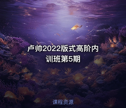 卢帅2022版式高阶内训班第5期