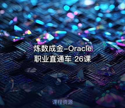 炼数成金-Oracle职业直通车 26课
