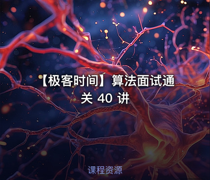 【极客时间】算法面试通关 40 讲